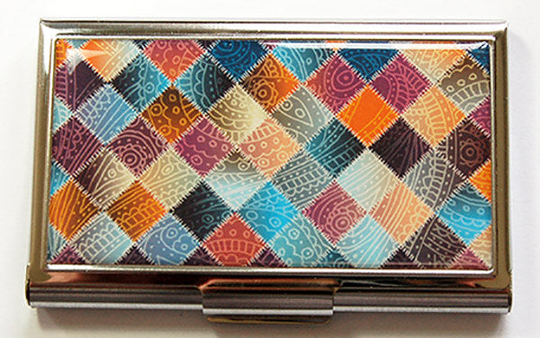 Patchwork Sewing Needle Case in Jewel Tones - Kelly's Handmade