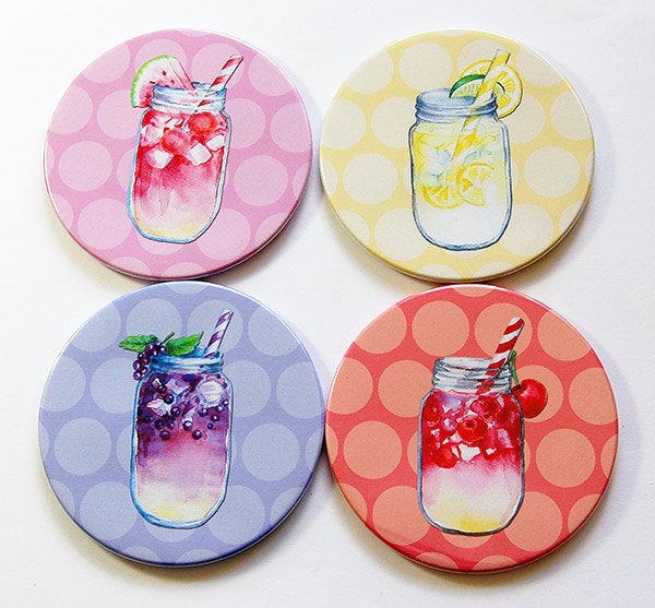 Mason Jar Coasters - Kelly's Handmade