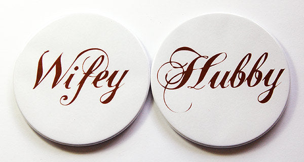 Hubby & Wifey Coasters - Kelly's Handmade