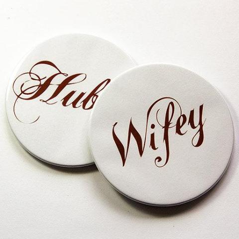 Hubby & Wifey Coasters - Kelly's Handmade