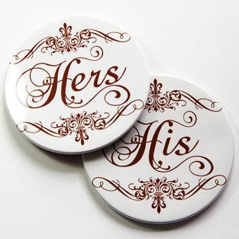 His & Hers Coasters - Kelly's Handmade