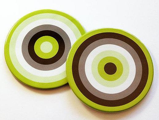 Rings of Color Coasters Set 6 - Kelly's Handmade