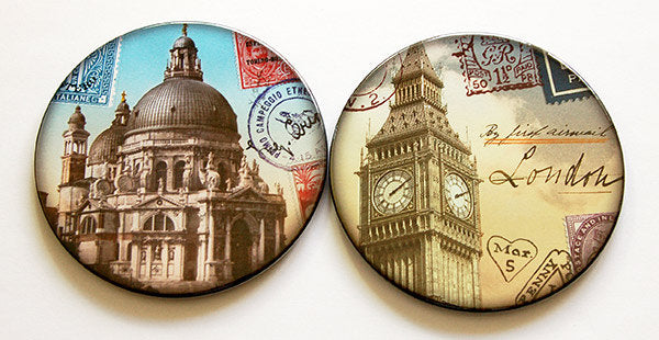 Travel Coasters - London & Florence - Kelly's Handmade
