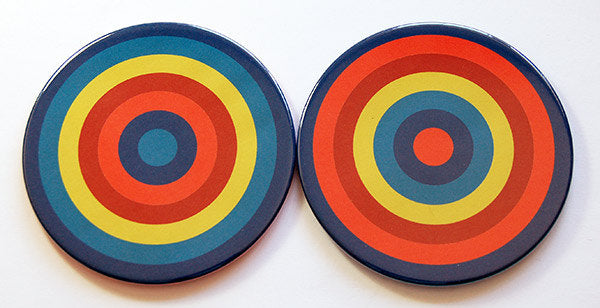 Rings of Color Coasters Set 2 - Kelly's Handmade