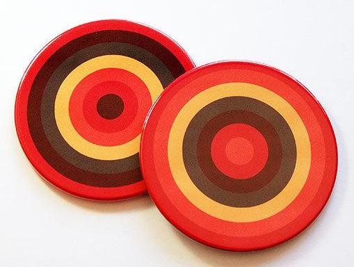 Rings of Color Coasters Set 1 - Kelly's Handmade