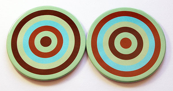 Rings of Color Coasters Set 5 - Kelly's Handmade