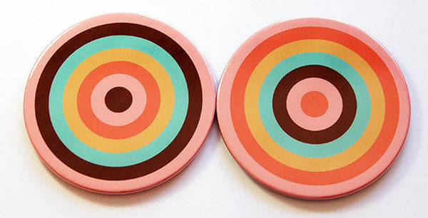 Rings of Color Coasters Set 4 - Kelly's Handmade