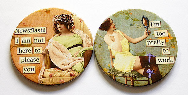 Sassy Women Coasters Set 14 - Kelly's Handmade