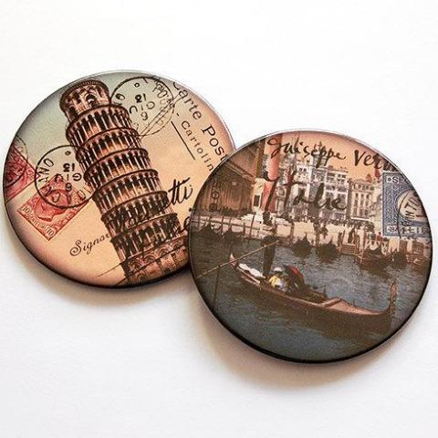 Travel Coasters - Venice & Pisa - Kelly's Handmade