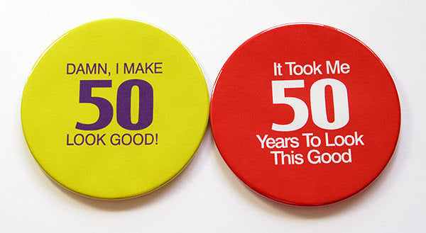 50th Birthday Coasters Set 4 - Kelly's Handmade