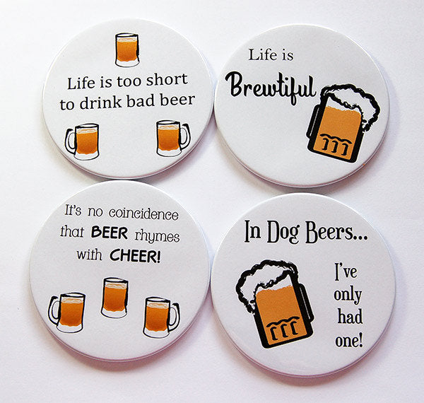 Beer Humor Coasters - Kelly's Handmade