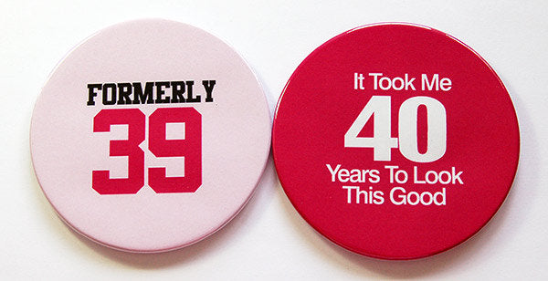 40th Birthday Coasters Set 1 - Kelly's Handmade