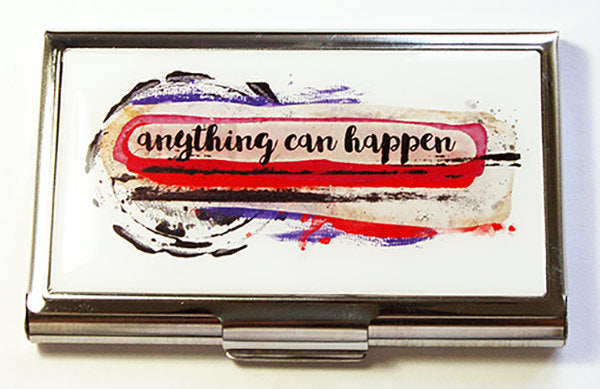 Anything Can Happen Business Card Case - Kelly's Handmade