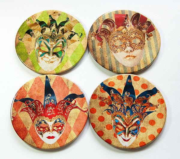 Mardi Gras Coasters - Kelly's Handmade