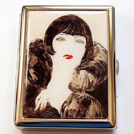Flapper Smoking Slim Cigarette Case - Kelly's Handmade