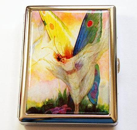 Fairy Compact Cigarette Case in Yellow - Kelly's Handmade