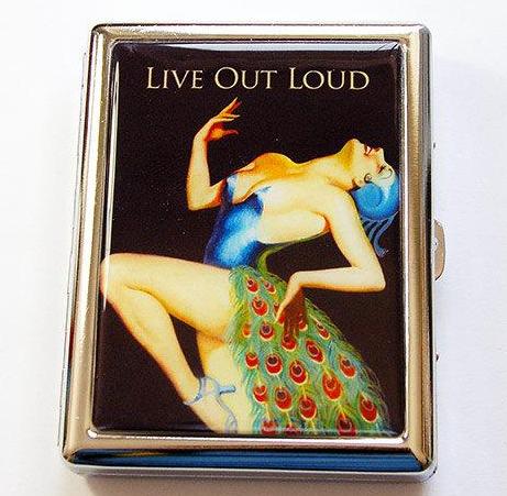 Live Out Loud Compact Cigarette Case - Kelly's Handmade