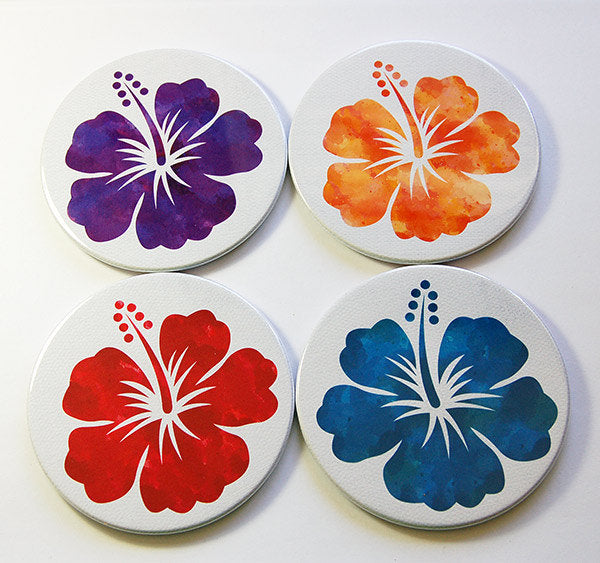 Hibiscus Coasters - Kelly's Handmade