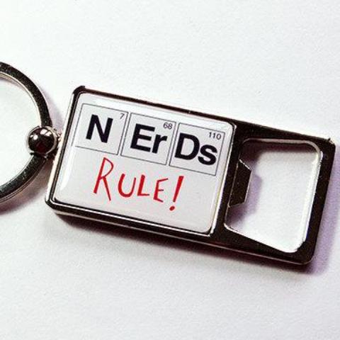 Nerds Rule Keychain Bottle Opener - Kelly's Handmade