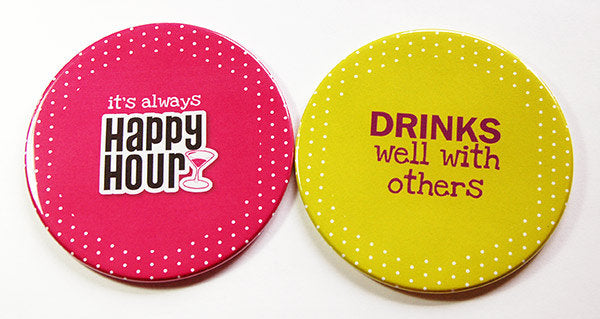 Cocktail Humor Coasters - Happy Hour & Drinks Well - Kelly's Handmade