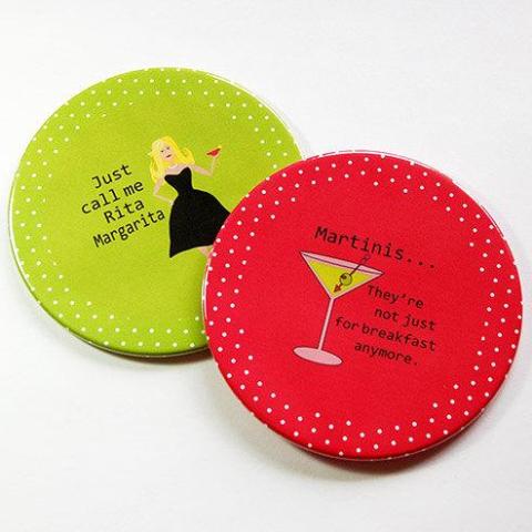 Cocktail Humor Coasters - Martinis & Rita Margarita - Kelly's Handmade