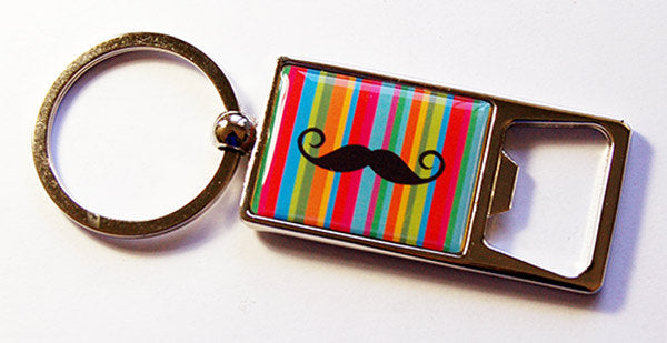 Mustache Keychain Bottle Opener - Kelly's Handmade