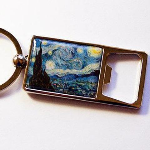 Starry Night Keychain Bottle Opener - Kelly's Handmade