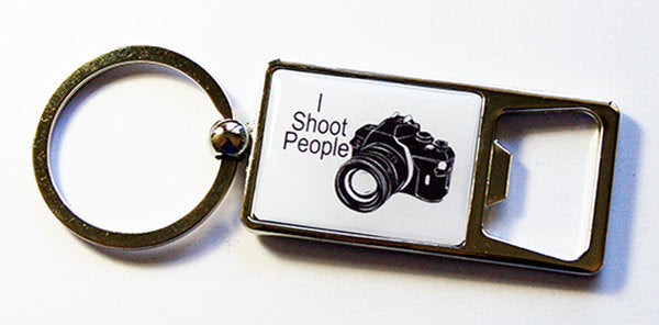I Shoot People Keychain Bottle Opener - Kelly's Handmade