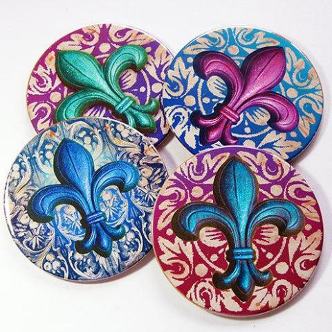 Fleur de Lis Coasters - Kelly's Handmade