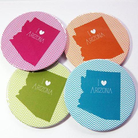 I Love Arizona Coasters - Kelly's Handmade