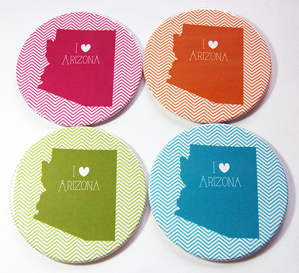 I Love Arizona Coasters - Kelly's Handmade