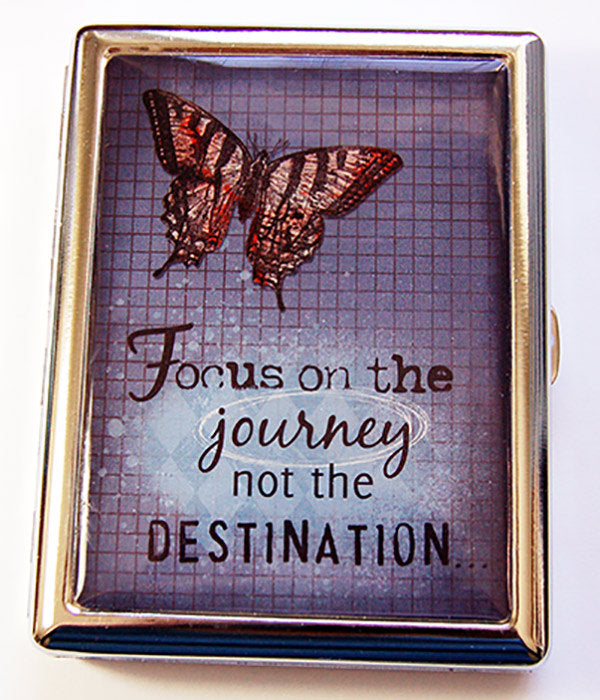 Focus on the Journey Compact Cigarette Case - Kelly's Handmade