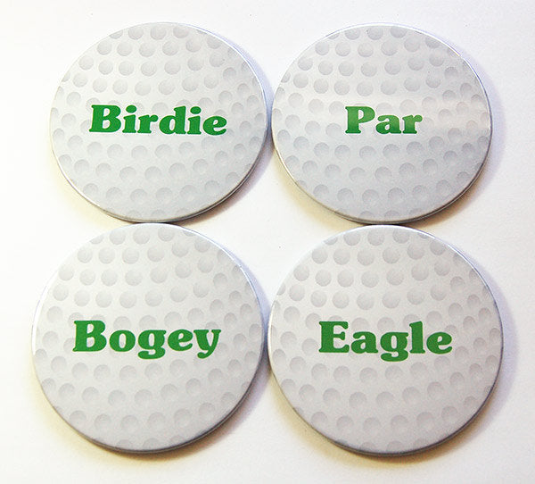 Birdie, Par, Bogey and Eagle Coasters - Kelly's Handmade