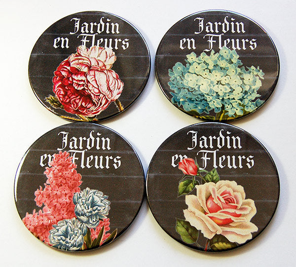 Jardin en Fleurs Coasters - Kelly's Handmade