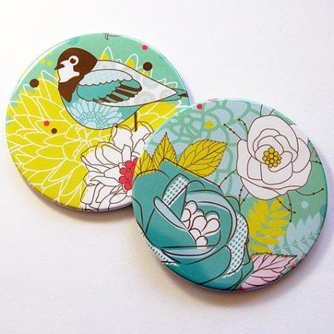 Flowers & Birds Coasters Set 2 - Kelly's Handmade