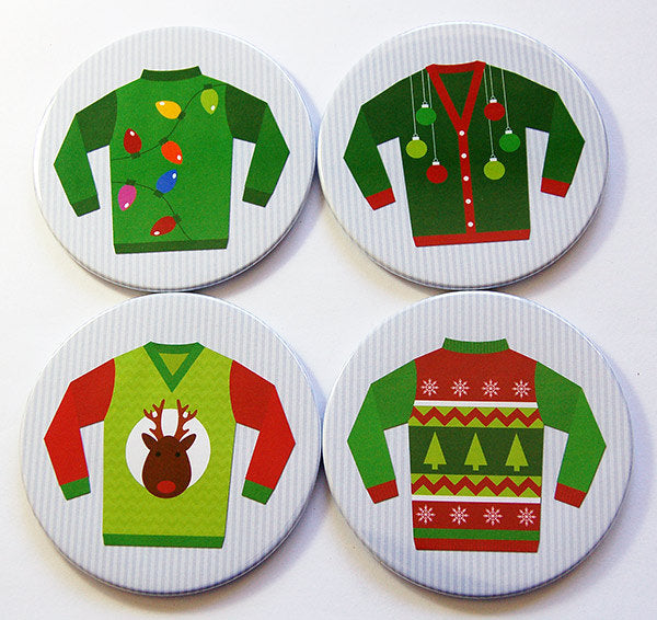 Christmas Ugly Sweater Coasters - Kelly's Handmade