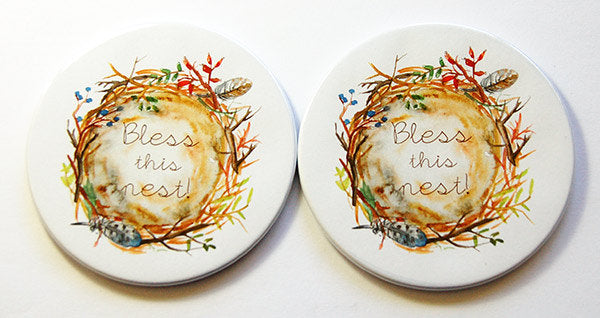 Bless This Nest Coasters - Kelly's Handmade