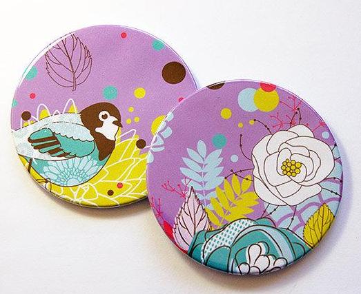 Flowers & Birds Coasters Set 4 - Kelly's Handmade