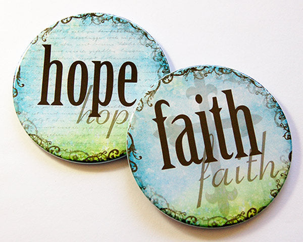 Inspirational Coasters - Hope & Faith - Kelly's Handmade