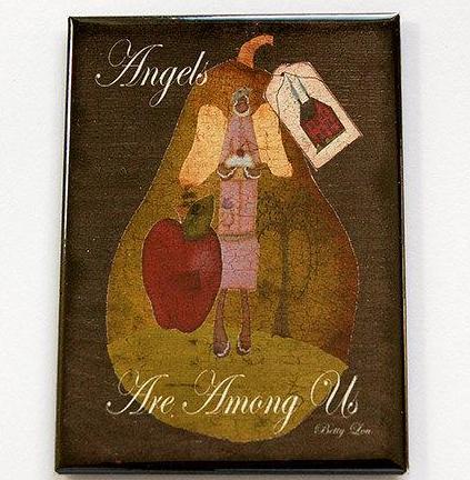 Angels Are Among Us Rectangle Magnet - Kelly's Handmade
