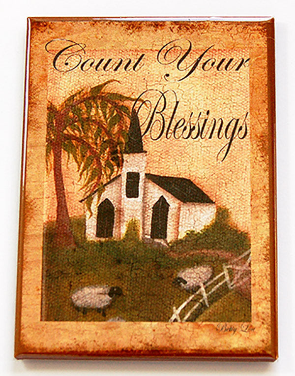 Count Your Blessings Rectangle Magnet - Kelly's Handmade