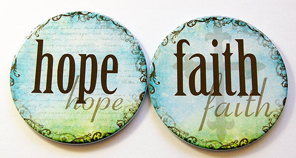 Inspirational Coasters - Hope & Faith - Kelly's Handmade