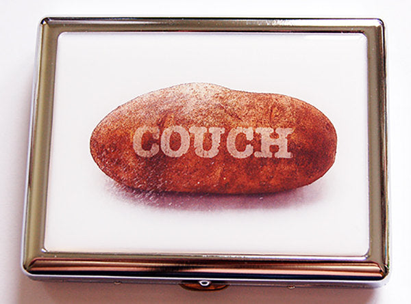 Couch Potato Funny Compact Cigarette Case - Kelly's Handmade