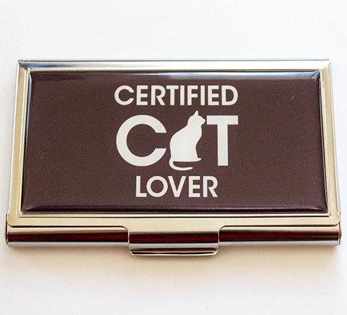 Certified Cat Lover Business Card Case - Kelly's Handmade