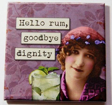 Hello Rum Goodbye Dignity Magnet - Kelly's Handmade