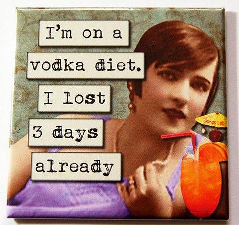 Vodka Diet Funny Magnet - Kelly's Handmade