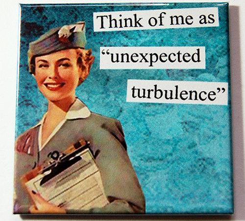 Unexpected Turbulence Funny Magnet - Kelly's Handmade