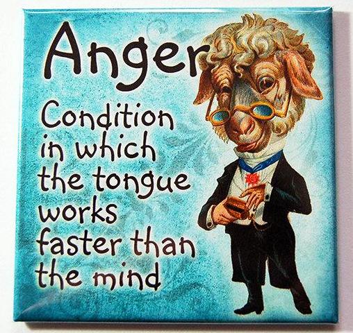 Tongue Works Faster Than Mind Funny Magnet - Kelly's Handmade