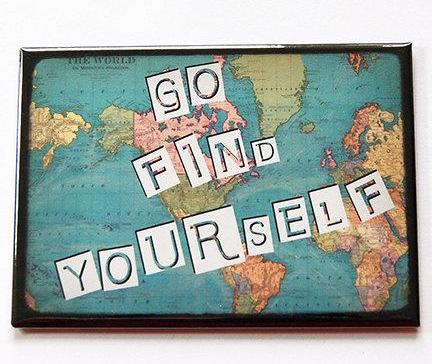 Go Find Yourself Rectangle Magnet - Kelly's Handmade
