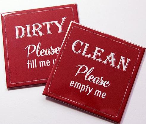 Clean & Dirty Dishwasher Magnets Available in 3 Colors - Kelly's Handmade